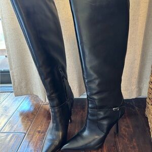 Sam Edelman Black Over-the-Knee Pointed-Toe Stiletto Boots
